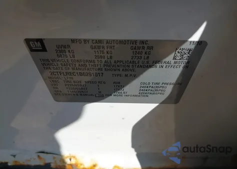 2011 GMC Terrain Sle-1 z USA, uszkodzony, nr VIN 2CTFLREC1B6291017